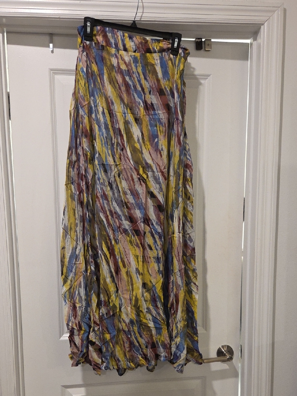 LAmade Sheer Monet Collection Abstract Brushstroke Maxi Skirt - Size S!